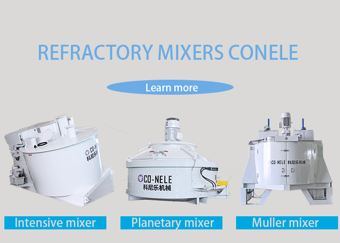 Mélangeurs réfractaires CONELE pour différentes applications réfractaires